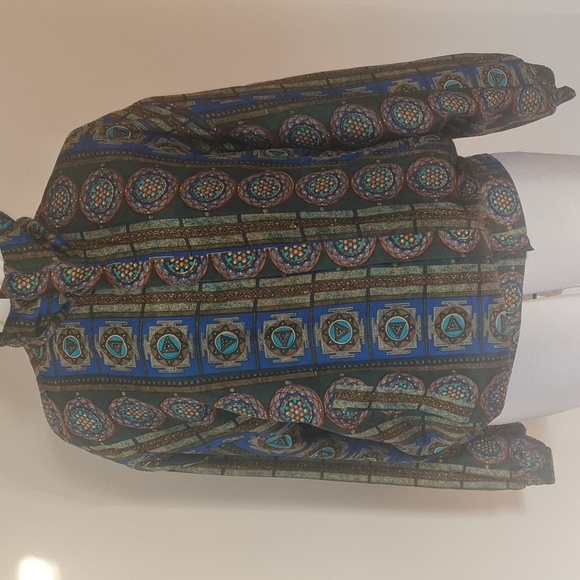 Unique Vintage Coaco Womens Size Large Printed Silk Zip Bomber Jacket 80s 90s - Picture 8 of 17